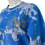 Raks Blue Acid Patch Black Hair Tie Dye Crew Neck Sweatshirt size S Streetwear Photo 5