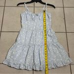 Hollister  Women Light Blue Floral Tiered Mini Sundress size S Photo 6
