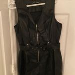 Missguided Faux Leather Overall Romper Photo 0