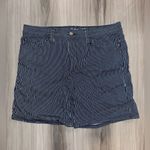 Lee NEW Mid Rise Blue & White Striped Mid Rise Stretch Shorts Womens 12 Photo 0