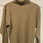 L.L.Bean beige light brown ribbed turtleneck sweater Photo 0