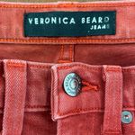 Veronica Beard  Kate Crop Jeans Size 25 Red Burnt Fall Photo 1