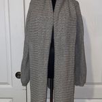 Hinge NORDSTROM  SEATTLE GREY BALLON SLEEVE RIBBED KNIT CARDIGAN COZY Photo 0