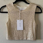 NWT THE NOLI SHOP Sequin Sculpt Brami Top Size XS Pearl New Years Eve Holiday Photo 0