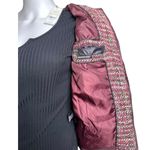 Members Only Women's Tweed Varsity Burgundy Hooded Jacket Photo 12