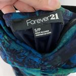 Blue floral ruched strapless minidress S forever21 f21 Photo 3