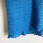 Fashion Bug Vintage Blue Y2K Criss Cross Lettuce Ruffle Blouse Shirt Peplum Babydoll Textured Photo 4