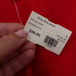 Olivaceous Red Midi Slip Dress V Neck Spaghetti Strap Viscose Rayon Size L Photo 5