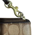 Coach Peyton Signature Coated Canvas Small Wristlet Khaki/Saddle Photo 5