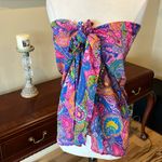 Beach Coverup Wrap Swim New Womens XS S M L Sarong Colorful Purple Photo 10