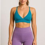 OQQ Lavender Seamless Scrunch Workout Shorts Small Gymcore Purple Photo 0