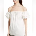 Ted Baker  White Elleh Off-the-Shoulder Ruffle Sleeve Bardot‎ Top Size 3 Photo 2