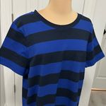Banana Republic  Factory Striped Tee Shirt Dress Blue Black Photo 4