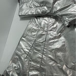 NEW Free People FP Movement Mesmerize Me Shine Pants Size SMALL Silver Photo 12