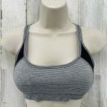 Pink Lotus PL Movement by Sports Bra Women XS Black White Stripe Nylon Crossback Photo 1