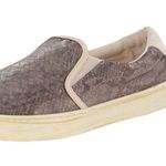 Miz Mooz  metallic grey snake embossed slip on fashion sneakers womens size 8.5 Photo 0