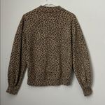 Abercrombie & Fitch  Leopard Puff Sleeve mock neck Sweatshirt XS Photo 3