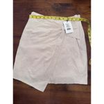 Showpo  Kiandra Wrap Mini Skirt Womens Sz 4 Beige Knot Detail Side Zip Lined NWT Photo 5