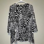 Allison Daley Blouse Women's Medium Zebra Print Photo 3