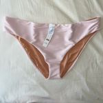 J.Crew NWT Pink Ribbed Checky High-Rise Bikini Bottom Photo 1
