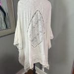 Soft Surroundings White Lace Crochet Caftan Swim Cover-up Poncho w/ Tassels Size S/M. Photo 2