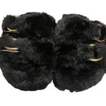 JSlides J/Slides Bree Faux Furry Slides Slip on Sandals Shoes Photo 1