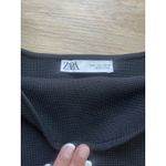 ZARA  Square Neck Puff Short Sleeve Crop Top large Black Photo 6