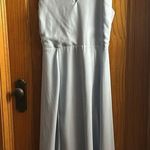 Halogen  Baby Blue Open Back Midi Dress Photo 0