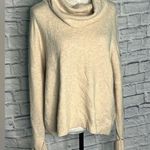 Chelsea 28 Cowl Neck Pullover Sweater Large Oatmeal Color Long Sleeve Knit Photo 2