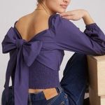 Sunday in Brooklyn Anthropologie Sundays in Brooklyn Blue Tie Back Top Photo 0