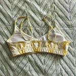 SheIn Yellow snakeskin bikini top size small Photo 1