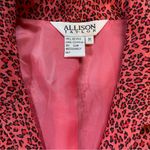 Vintage 90s Allison Taylor Barbie Pink Cheetah Animal Print Silk Jacket Size L Photo 1
