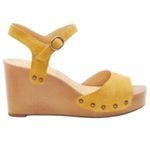 Lucky Brand NWT  Zashti Yellow‎ Leather Wedges Size 8.5M Photo 0