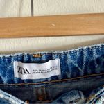 ZARA  Classic Blue Denim High Rise Shorts Photo 2