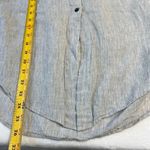 Theory  Gray Hekanina Gray Linen Tie Front Button Down Small Photo 6