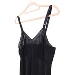 VTG Womens Slip‎ Dress Size S Brown Black Lace Trim Sheer Lingerie Whimsigoth Photo 3