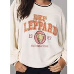 Anthropologie  Pilcro Def Leppard Varsity Sweatshirt Size Medium Photo 2