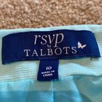 Talbots RSVP by  Pineapple Print Pleated Full Skirt Blue Sz 10 Photo 4