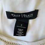 White House | Black Market White Layered Flowy Tank Top Ladder Ribbon Cutouts WHBM Photo 4