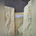 All in Favor  Yellow Lace-Up Crop Top Photo 7