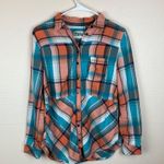 Anthropologie  Holding Horses Plaid Seamed Flannel Photo 0