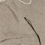 Mai Soli Cozy hand Knit cropped Sweater in Beige size large NWT Tan Photo 4