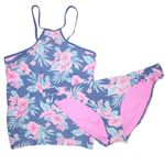 SO  Tropical Floral Bikini Set in Pink and Blue Photo 0