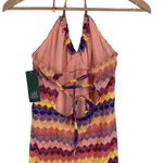 Wild Fable  Womens  Crochet Lace Halter Dress Lined Slit Midi Multicolor Size‎ XS Photo 7