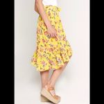 Joie  yellow silk wrap skirt. NWT Photo 4