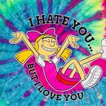 Nickelodeon Nwt rue21  hey Arnold I hate you but I love you t shirt 1x helga y2k Photo 1