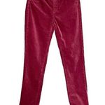 AG Adriano Goldschmied Stevie Midrise Skinny Velvet Cranberry Jeans Size 25 | 0 Photo 0