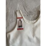 32 Degrees Heat 32 Degrees Cool Women's Soft Ribbed Fabric with Built-In-Bra‎ Top, Cream, Size M Photo 1