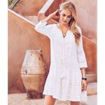 Sundance White Aleta Embroidered Mini Shift Dress Small Photo 1