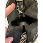 Code West Black Leather Cowboy‎ Boots Zebra Print Hair Western Booties Women's Photo 8